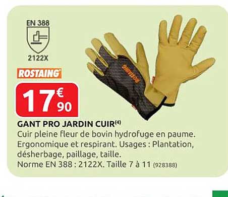 gant pro jardin cuir rostaing