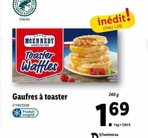 Gaufres à Toaster Mcennedy