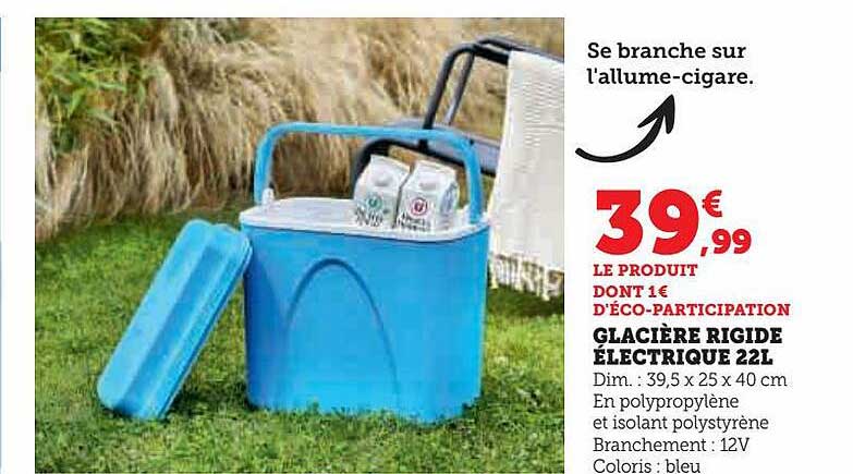 glacière rigide électrique 22l