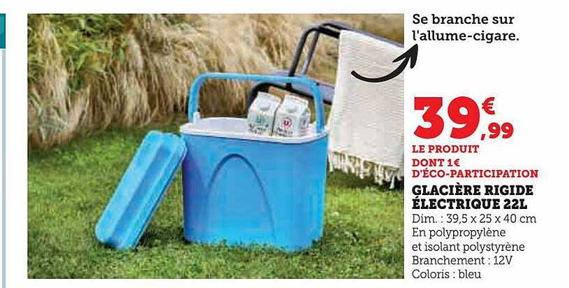 glacière rigide électrique 22l