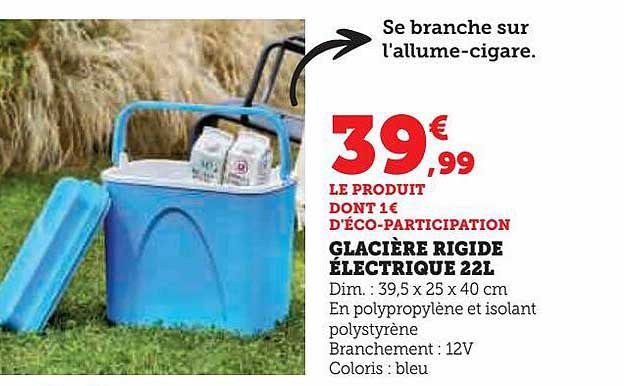 glacière rigide électrique 22l