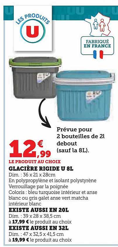 glacière rigide u 8l existe aussi en 20l existe aussi en 32l
