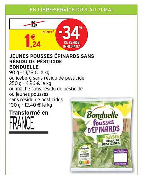 Jeunes Pousses épinards Sans Résidu De Pesticide Bonduelle