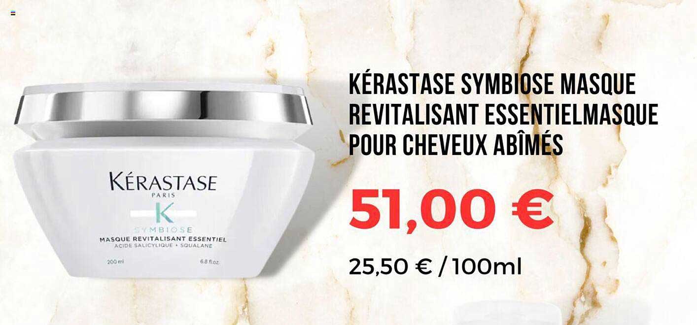 kérastase symbiose masque revitalisant essentiel masque pour cheveux abîmés