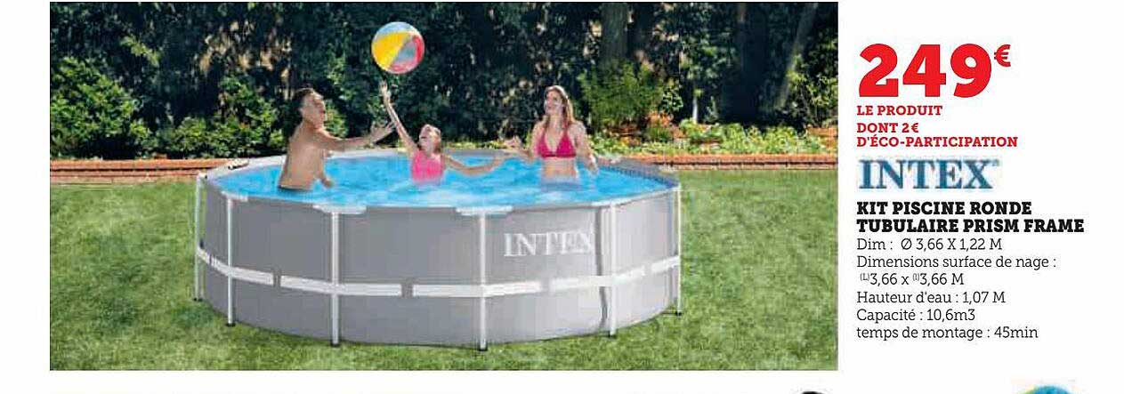 Kit Piscine Ronde Tubulaire Prism Frame Intex