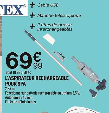 l'aspirateur rechargeable pour spa intex