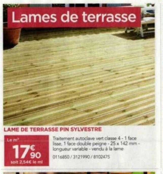 lame de terrasse pin sylvestre