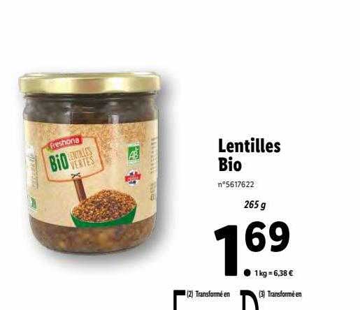 Lentilles Bio Freshona