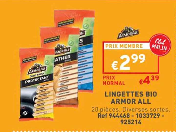 lingettes bio armor all