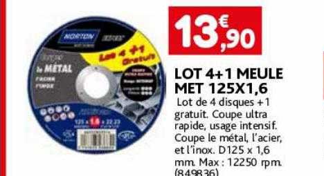 lot 4 + 1 meule met 125 x 1,6