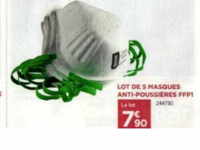 lot de 5 masques anti-poussières ffp1