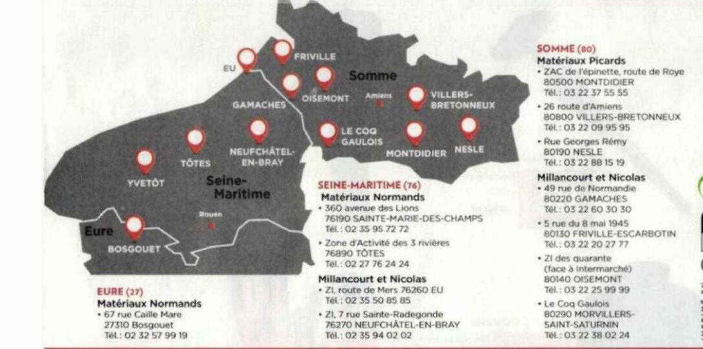 matériaux normands, matériaux normands, millancourt et nicolas, matériaux picards, millancourt et nicolas