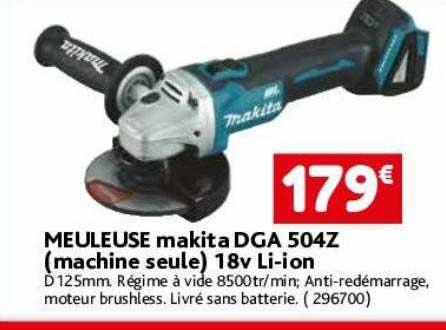 meuleuse makita dga 504z (machine seule) 18v li-ion