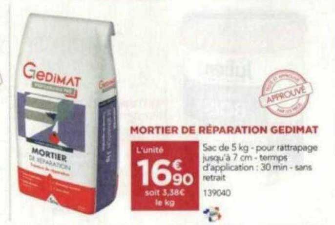 mortier de réparation gedimat