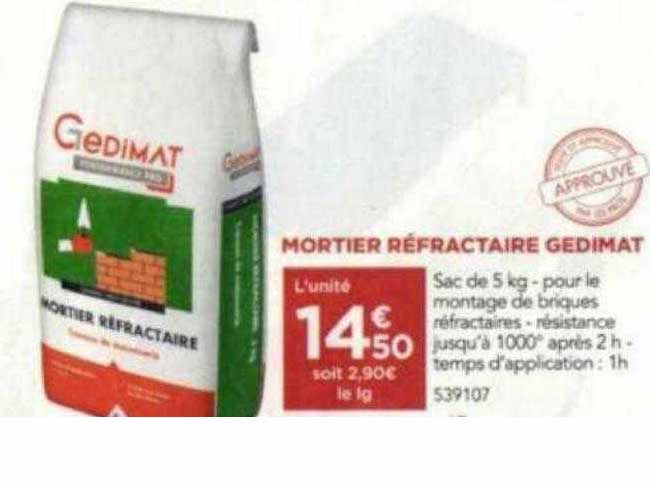 mortier réfractaire gedimat