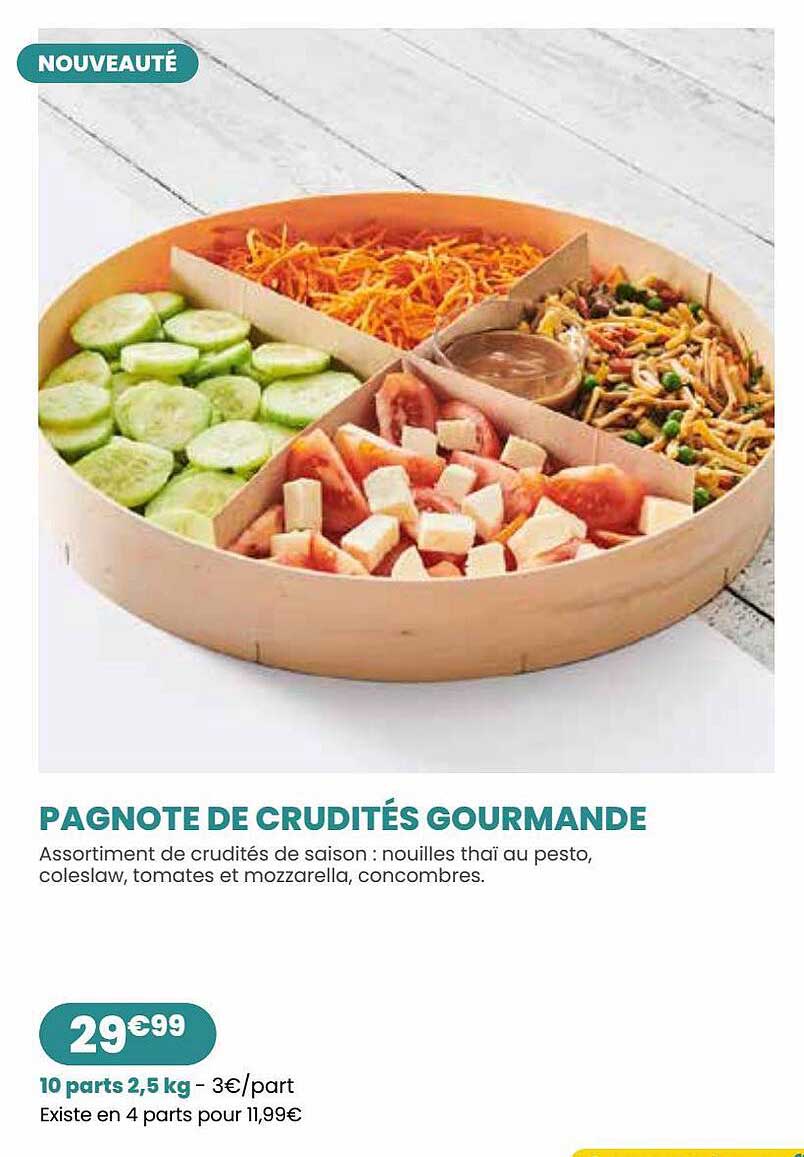 pagnote de crudités gourmande