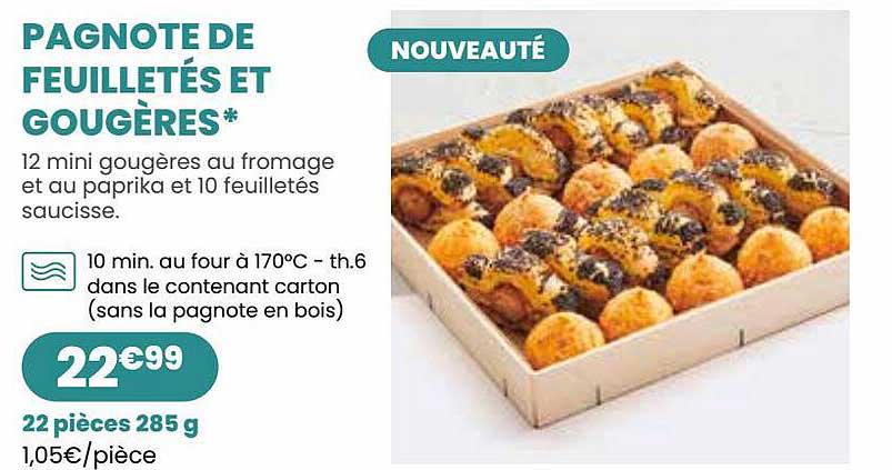 pagnote de feuilletés et gougères