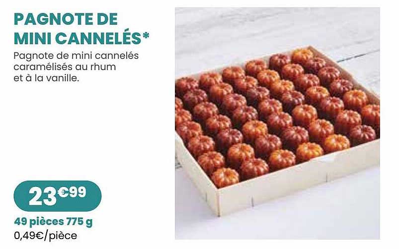 pagnote de mini cannelés