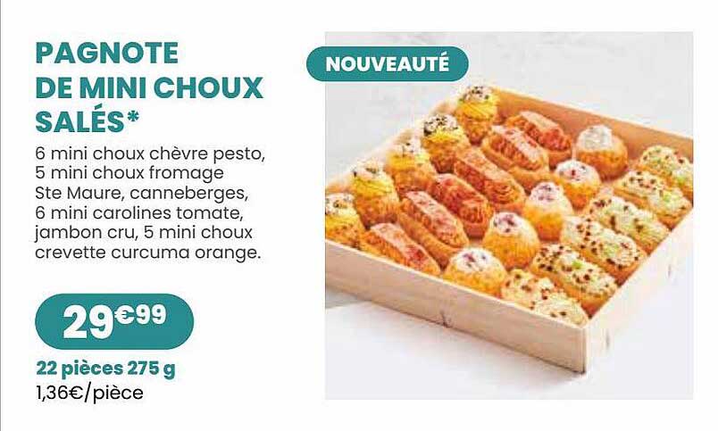 pagnote de mini choux salés