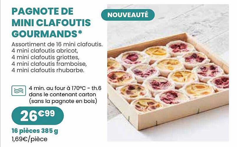 pagnote de mini clafoutis gourmands