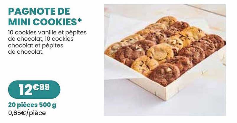 pagnote de mini cookies