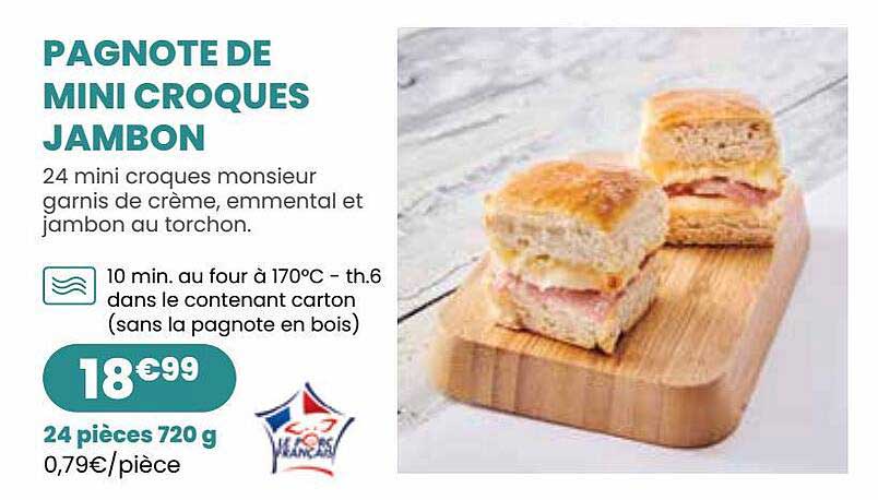 pagnote de mini croques jambon