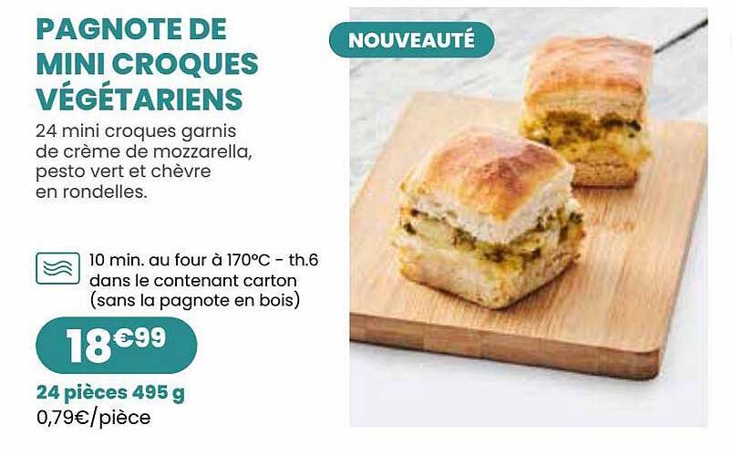 pagnote de mini croques végétariens
