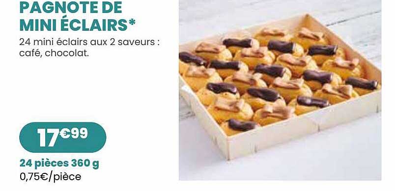 pagnote de mini éclairs