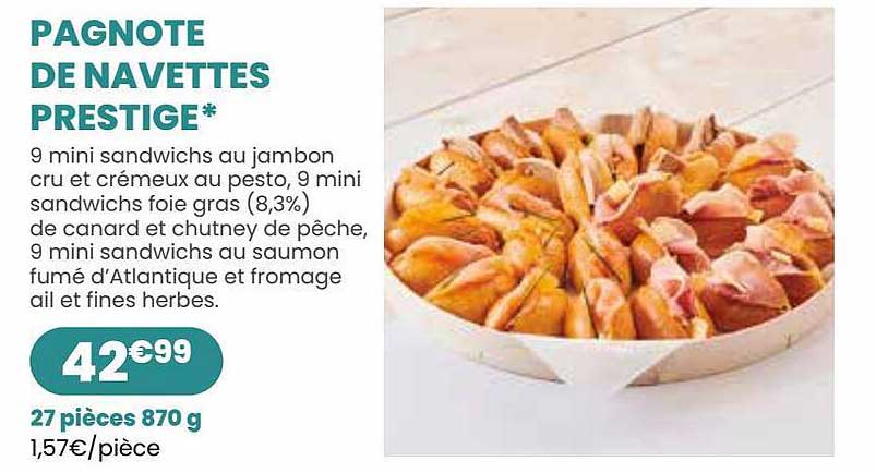 pagnote de navettes prestige