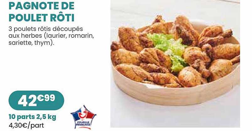 pagnote de poulet rôti