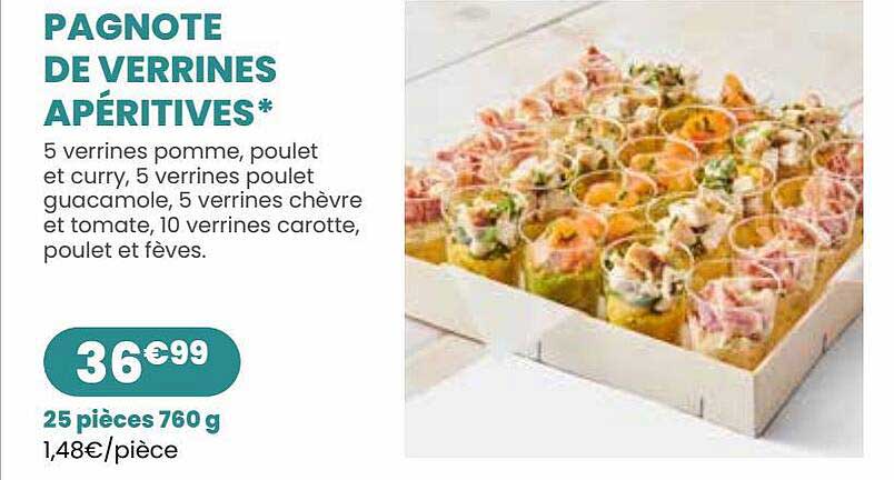 pagnote de verrines apéritives