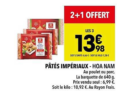 pâtés impériaux - hoa nam