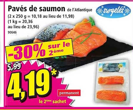 pavés de saumon de l'atlantique