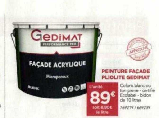 peinture façade pliolite gedimat