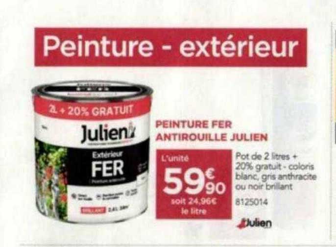 peinture fer antirouille julien