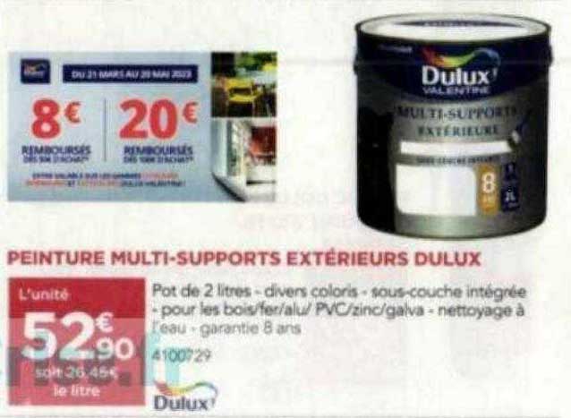 peinture multi-supports extérieurs dulux
