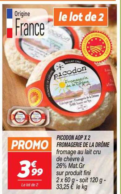 picodon aop x 2 fromagerie de la drôme