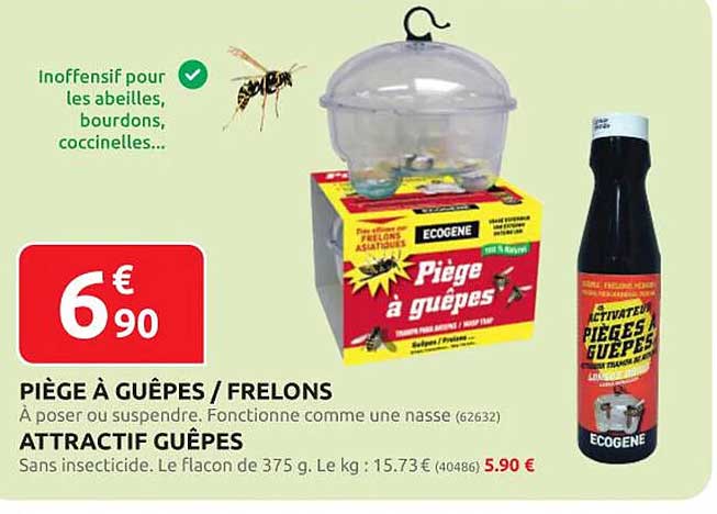 piège à guêpes-frelons, attractif guêpes