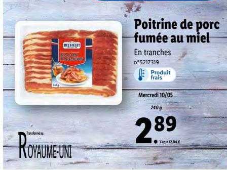 Poitrine De Porc Fumée Au Miel Mcennedy