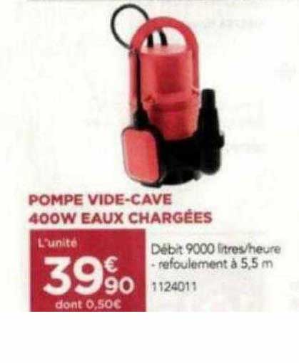 pompe vide-cave 400w eaux chargées