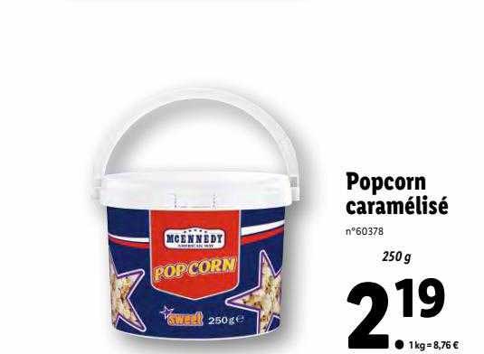 popcorn caramélisé mcennedy
