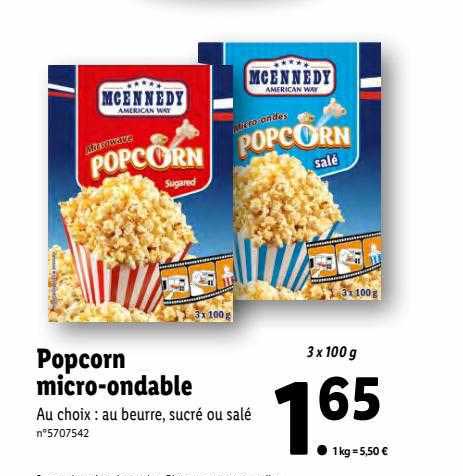 popcorn micro-ondable mcennedy