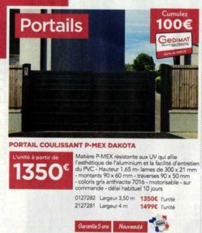 portail coulissant p-mex dakota