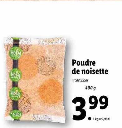 poudre de noisette holy fruits