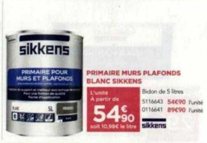 Primaire Murs Plafonds Blanc Sikkens
