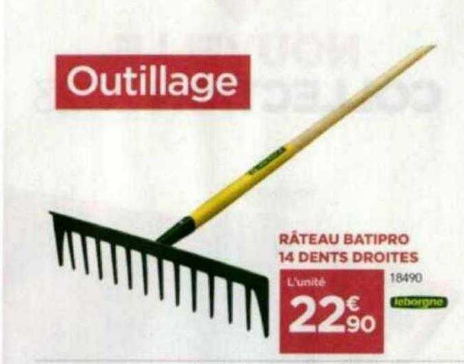 râteau batipro 14 dents droites