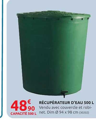 récupérateur d'eau 500l