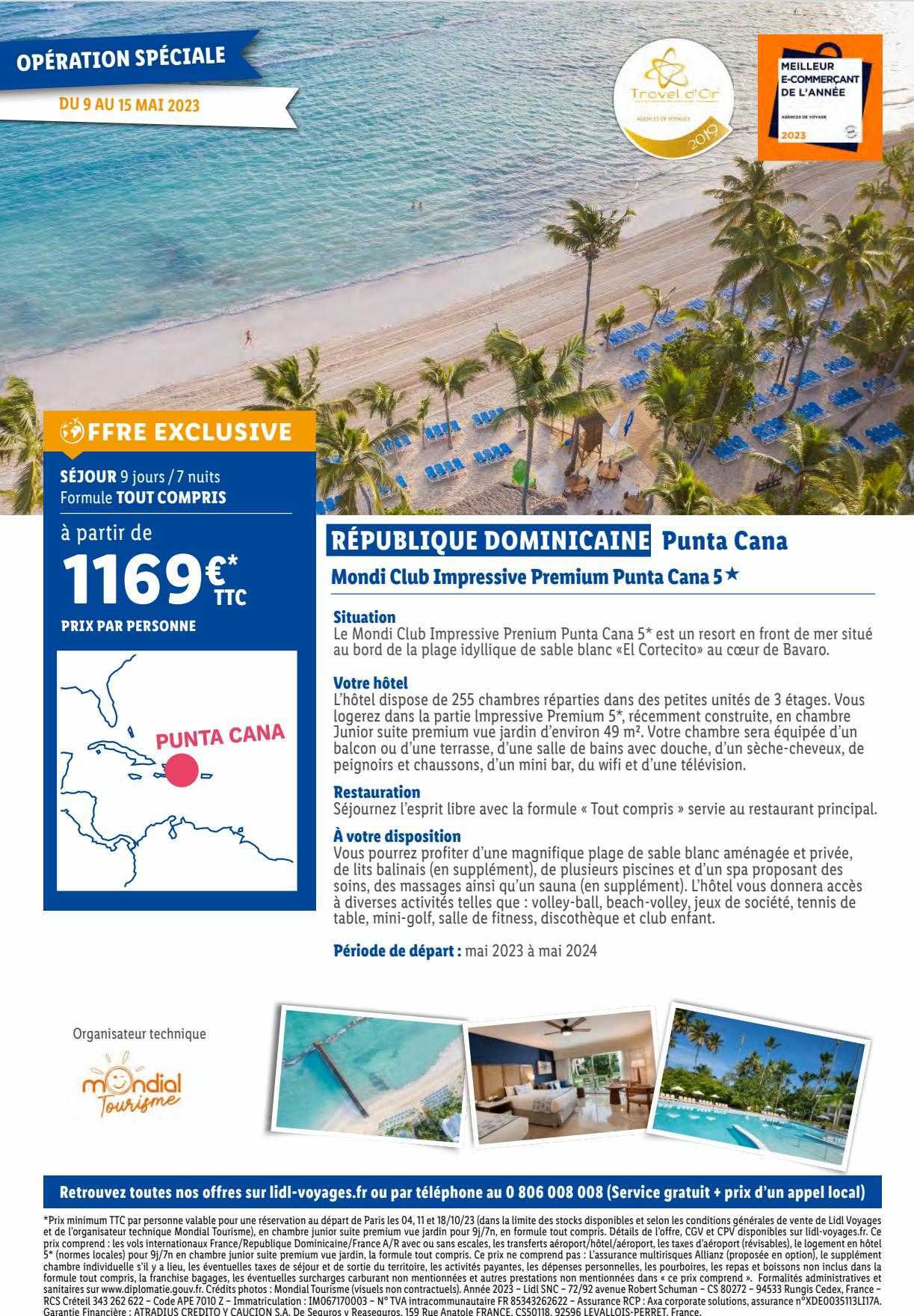République Dominicaine Punta Cana : Mondi Club Impressive Premium Punta Cana 5*
