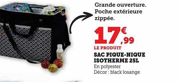 sac pique-nique isotherme 25l