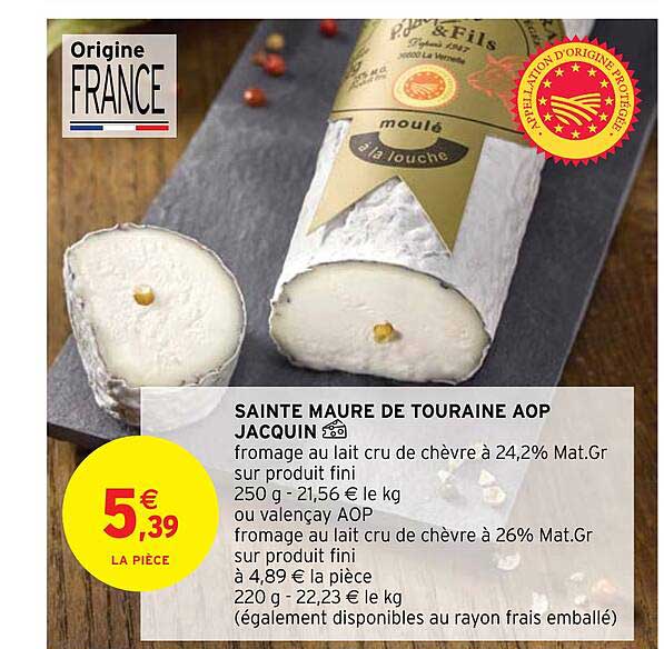 sainte maure de touraine aop jacquin